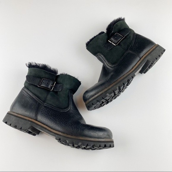 Blackstone Shoes - Blackstone Black Genuine Shearling Lined Bootie Size 9